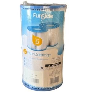 Funsicle‎ Type D Pool Filter Cartridges, 2-Pack, NWT